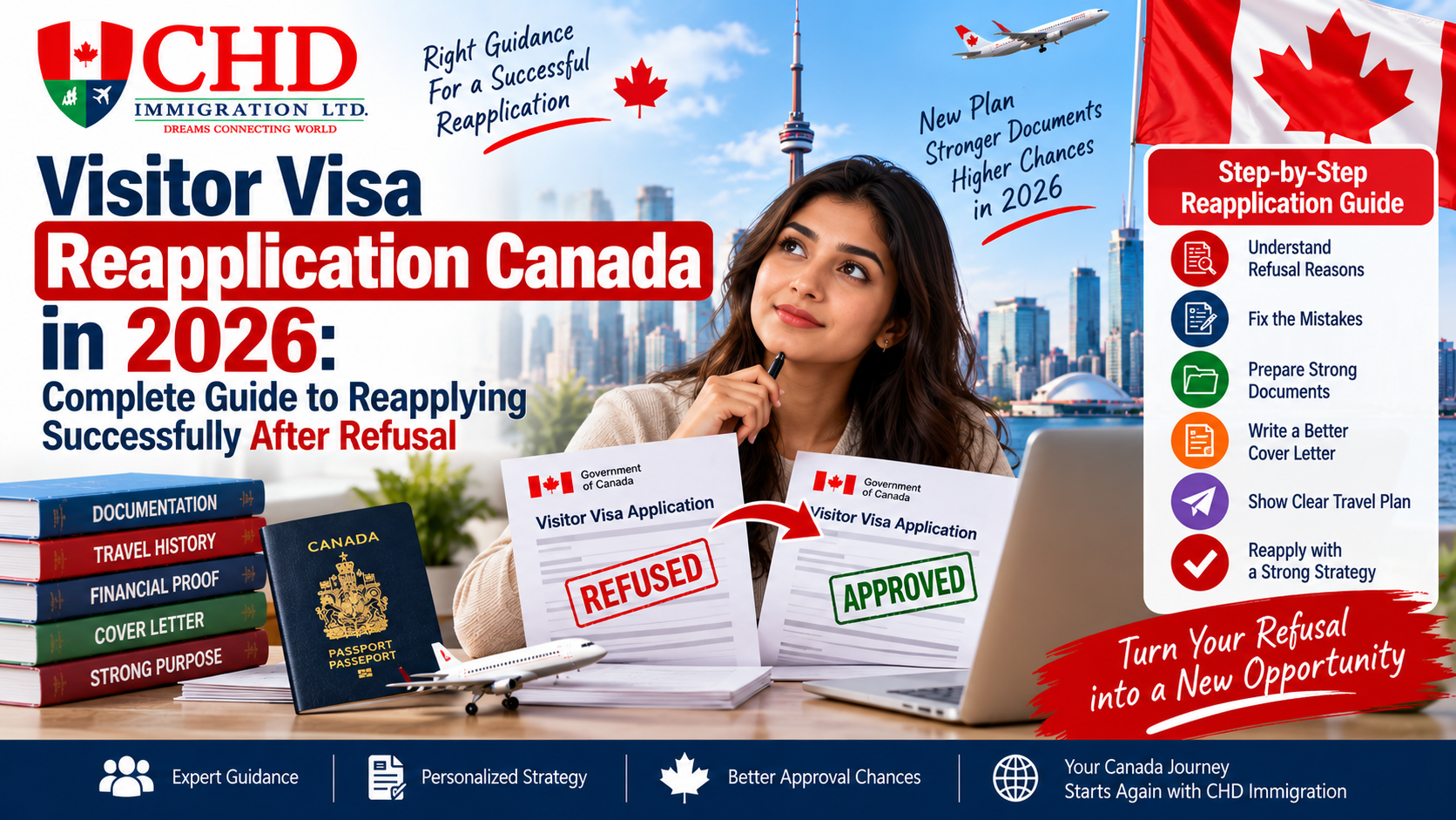 Visitor Visa Reapplication Canada in 2026: Complete Guide to Reapplying Successfully After Refusal