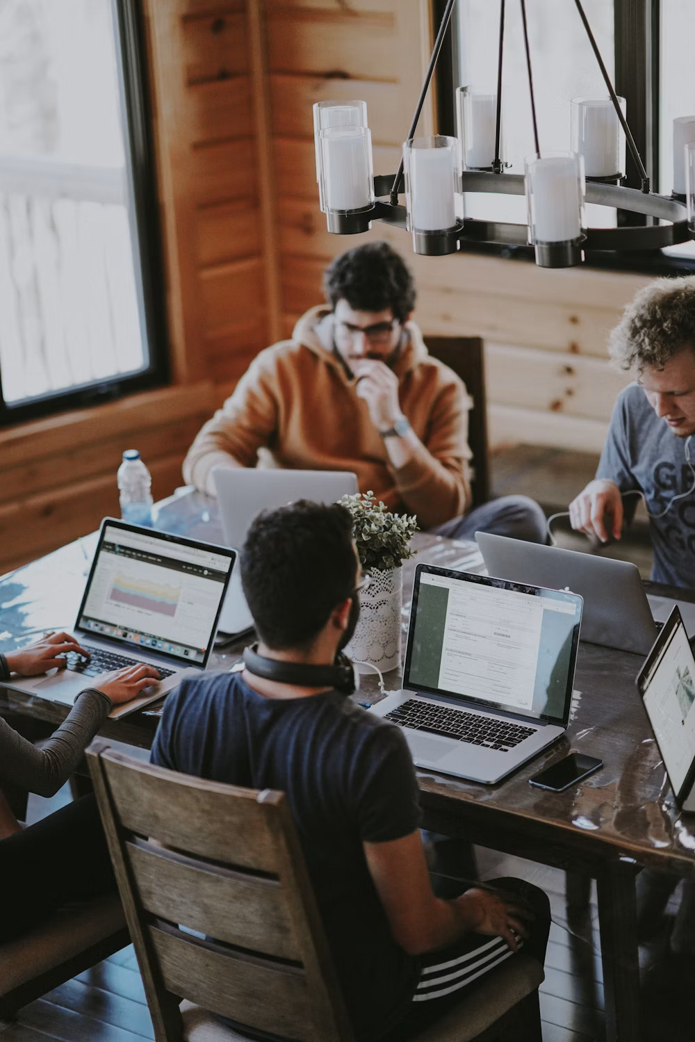 Professionals working together in a modern office